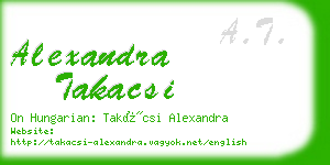 alexandra takacsi business card